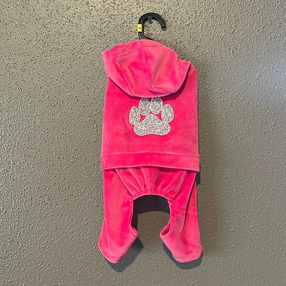 Isaac Mizrahi Doggie Velour Track Suit
